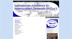 Desktop Screenshot of abz-ev.de