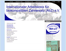 Tablet Screenshot of abz-ev.de